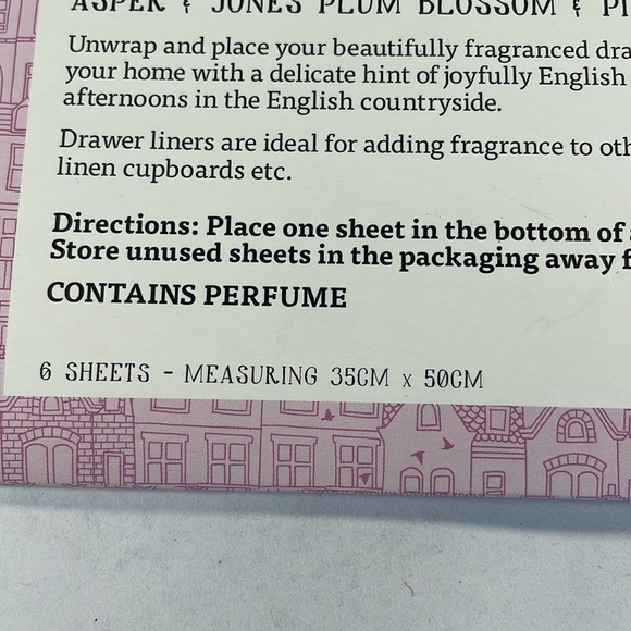 Asper & Jones Plum Blossom and Pink Pepper scented Drawer Liners - Picture 6 of 8